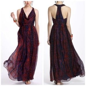 HD IN PARIS 100% Seeped Sinopia Silk Gorgeous Maxi Dress